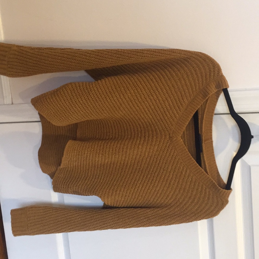 American eagle chenille cropped sweater